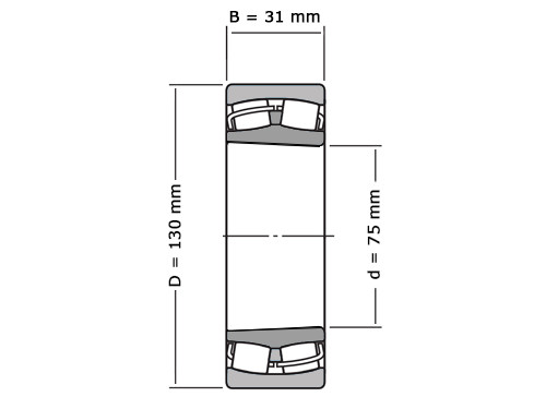 NSK Tonlager Zelfinstellend 22215 CAMKE4 C3 (75x130x31mm)