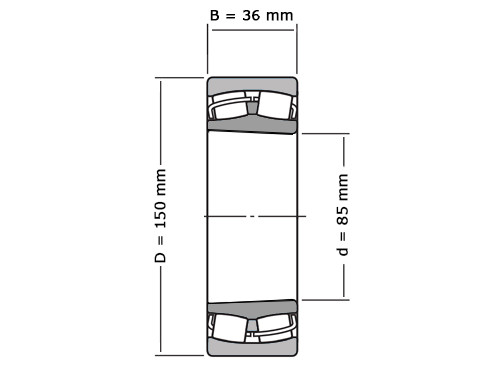 FAG Tonlager Zelfinstellend 22217 Conisch E1A K M C3 (85x150x36mm)