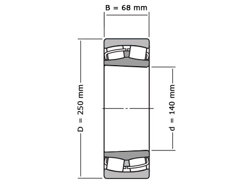 FAG Tonlager Zelfinstellend 22228 Conisch E1A K M (140x0x0mm)