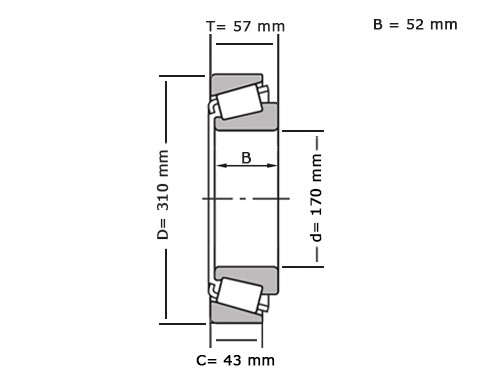 Timken Kegellager 30234 (170x310x57mm)