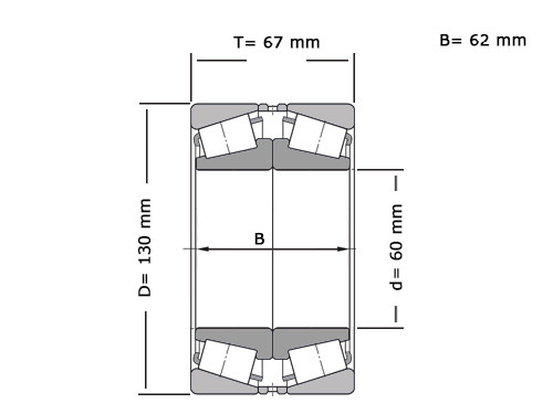 SKF Kegellager 31312 DF (60x130x67mm)