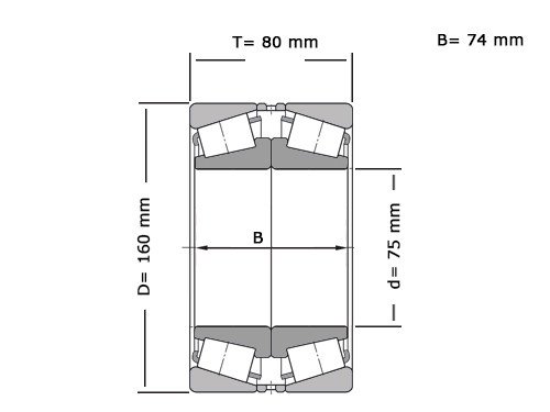 SKF Kegellager 31315 DF (75x160x80mm)