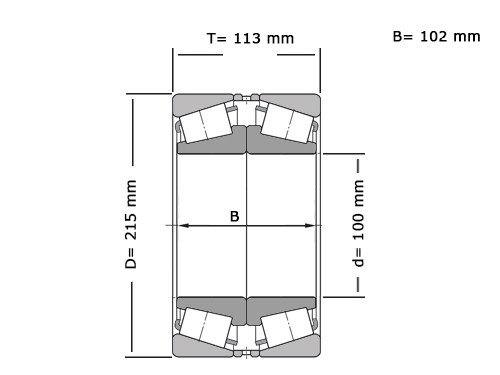 SKF Kegellager 31320 XJ2 DF (100x215x113mm)