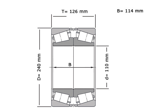 SKF Kegellager 31322 X DF (110x240x126mm)