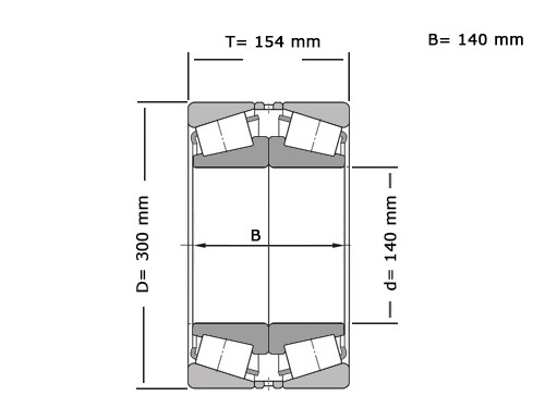 SKF Kegellager 31328 X DF (140x300x154mm)
