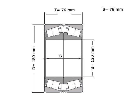 SKF Kegellager 32024 X DF (120x180x76mm)