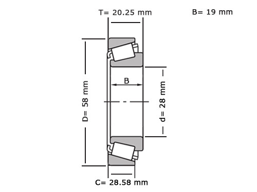 SKF Kegellager 322/28 BJ2 Q (28x58x20.25mm)