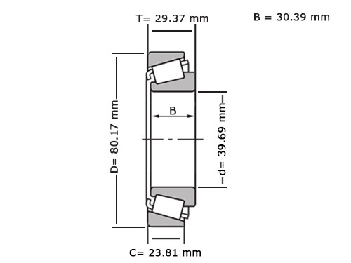 NTN Kegellager 3386/3320 (39.69x80.17x29.37mm)