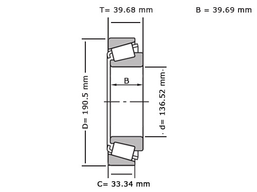 Timken Kegellager 48393/48320 (136.52x190.50x39.68mm)