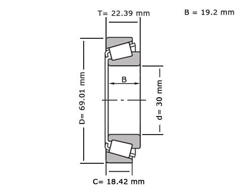 NTN Kegellager 4T-14118/14283 (30x72.09x22.39mm)
