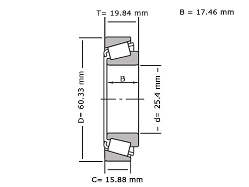 NTN Kegellager 4T-15578/15523 (25.4x60.33x19.84mm)