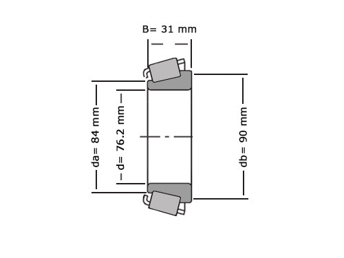 NTN Kegellager 4T-42687 (76.2x102x31mm)