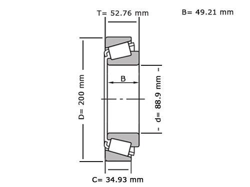 NTN Kegellager 4T-98350/98788 (88.9x200x52.76mm)