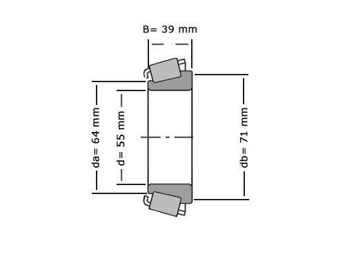 NTN Kegellager 4T-JH307749 (55x81x39mm)