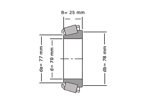 NTN Kegellager 4T-JLM813049 (70x91.5x25mm)
