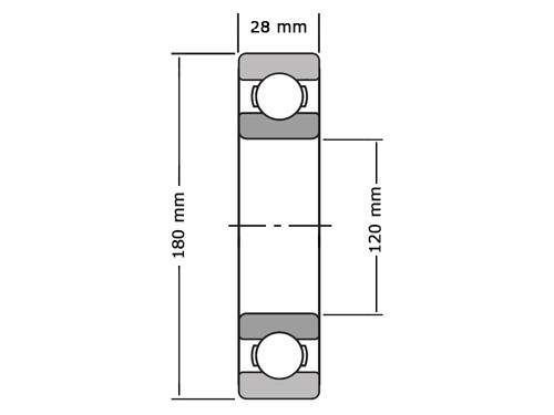 SKF Kogellager 6024 2Z VA208 (120x180x28mm)