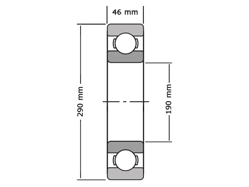 FAG Kogellager 6038 M C4 (190x290x46mm)
