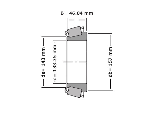 SKF Kegellager 67391 (133.35x165.5x46.04mm)