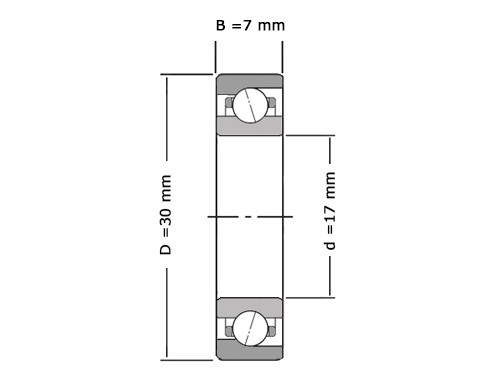 FAG Hoekcontactlager Eenrijig (Super Precisie) HS71903 C T P4S UL (17x30x7mm)