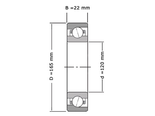 FAG Hoekcontactlager Eenrijig (Super Precisie) B71924 C T P4S UM (120x165x22mm)
