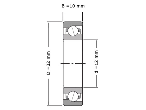 FAG Hoekcontactlager Eenrijig 7201 B XL TVP UO (12x32x10mm)