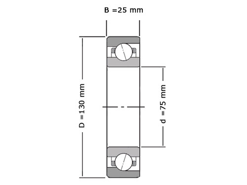 FAG Hoekcontactlager Eenrijig (Super Precisie) B7215 C T P4S UM (75x130x25mm)