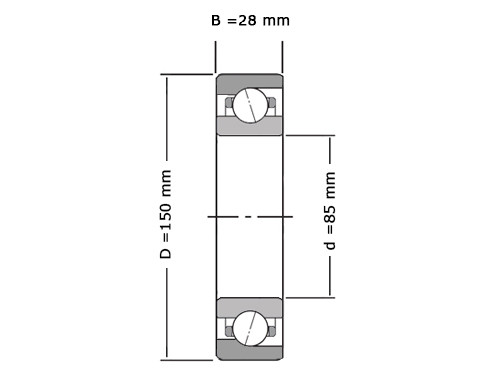 FAG Hoekcontactlager Eenrijig (Super Precisie) B7217 C T P4S DUL 2 pcs. (85x150x56mm)