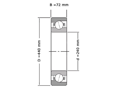 FAG Hoekcontactlager Eenrijig 7248 B MP UA (240x440x72mm)