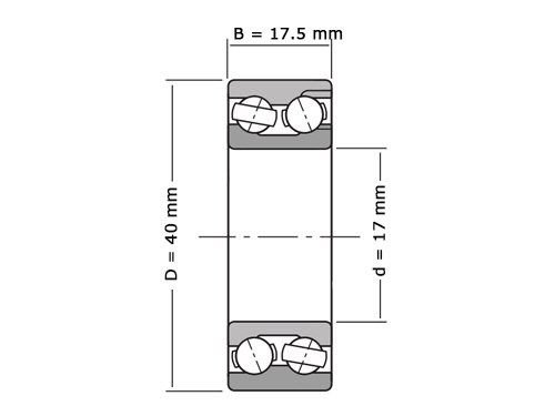 NTN Hoekcontactlager Tweerijig 5203 SC LLD 2AS (17x40x17.5mm)