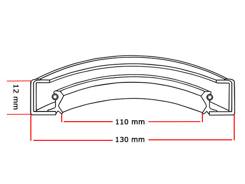 Dichtomatik Oliekeerring 110x130x12mm BA Viton