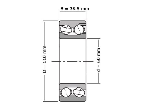 SKF Hoekcontactlager Tweerijig 3212 A (60x110x36.5mm)
