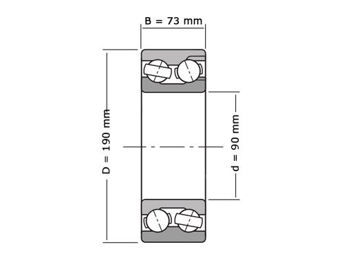 SKF Hoekcontactlager Tweerijig 3318 A/C3 (90x190x73mm)