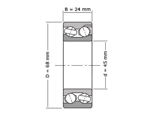 NSK Hoekcontactlager Tweerijig 7909 C TR DUM P3 (45x68x24mm)