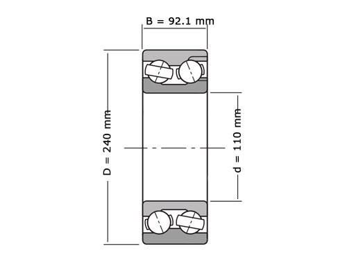 FAG Hoekcontactlager Tweerijig 3322 M (110x240x92.1mm)