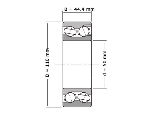 SKF Hoekcontactlager Tweerijig 3310 A-2RS1/C3MT33 (50x110x44.4mm)