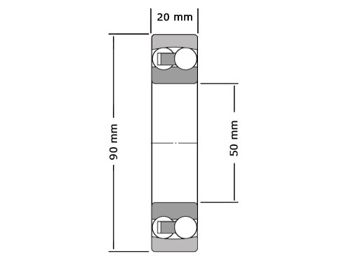 SKF Kogellager Zelfinstellend 1210 EKTN9 C3 (50x90x20mm)