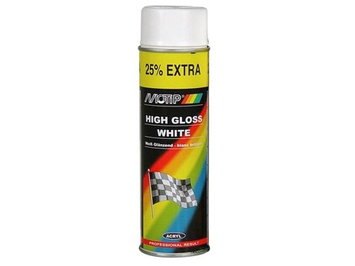 Motip Spuitbus Hoogglans Wit 500ml