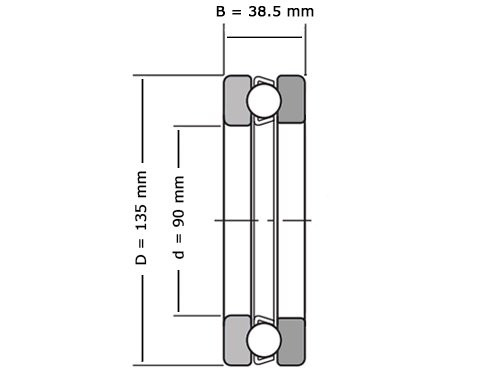 SKF Kogeltaatslager 53218 (90x135x38.5mm)