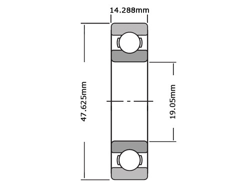SKF Kogellager RLS6 (19.050x47.625x14.288mm)