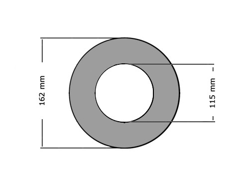 Pakking DIN2690 DN100 PN10/16 115X162mm 0.25mm