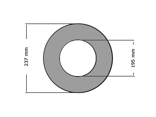 Pakking DIN2690 DN175 PN6 195X237mm 0.5mm
