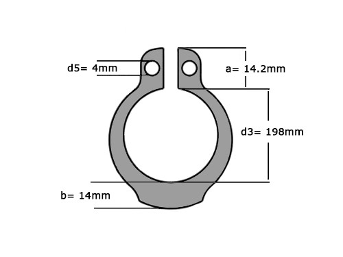 Seegerring DIN 471 210mm