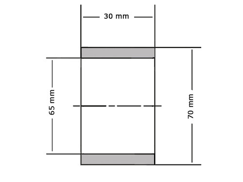 Glijlager PAP6530 P10 (65x70x30mm)