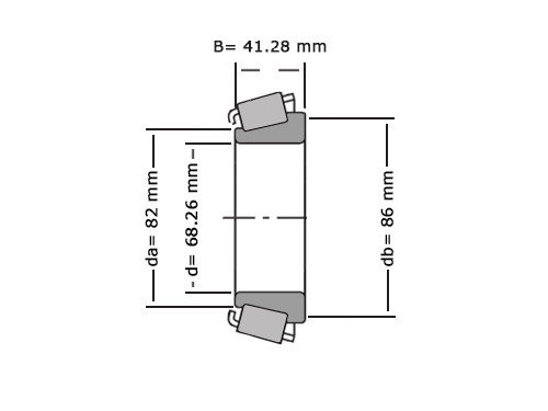 Timken Kegellager H414245
