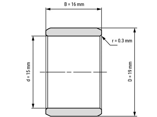 IBB Inner Ring Drawn Cup Needle Roller Bearing IR 15x19x16