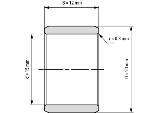 IBB Inner Ring Drawn Cup Needle Roller Bearing IR 15x20x12