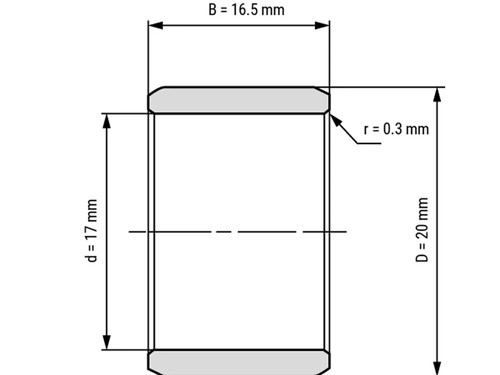 IBB Inner Ring Drawn Cup Needle Roller Bearing IR 17x20x16.5