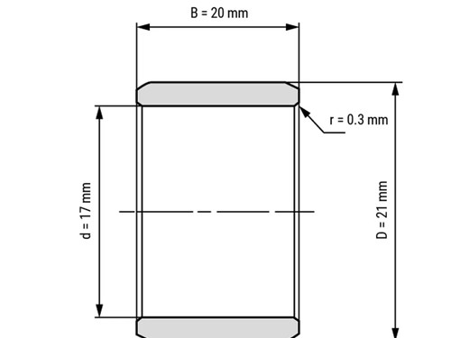 IBB Inner Ring Drawn Cup Needle Roller Bearing IR 17x21x20