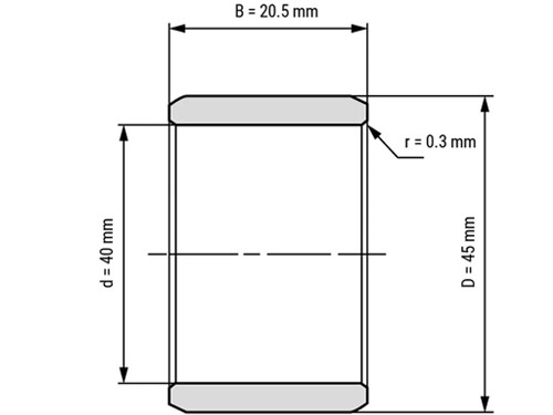 IBB Inner Ring Drawn Cup Needle Roller Bearing IR 40x45x20.5