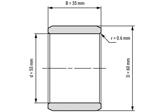 IBB Binnenring Naaldhulslager IR 55X60X35